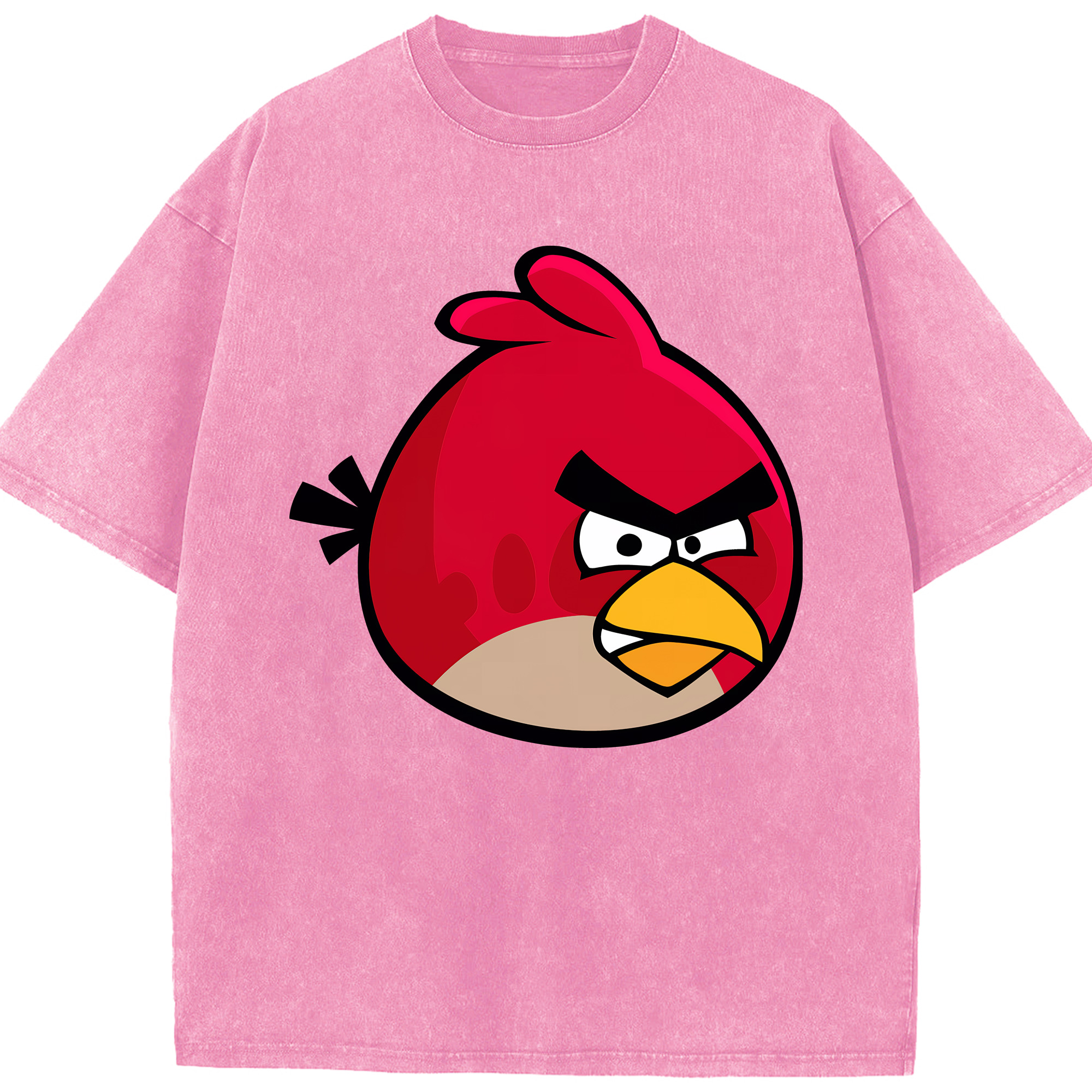 （画像用） Angry Birds アングリーバード 綿100% ヴィンテージ風 半袖Tシャツ（フロントプリント）